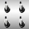 Service Caster 5 Inch 316SS Soft Rubber Wheel Swivel 1-7/8 Inch Expanding Stem Caster Set SCC SCC-SS316EX20S514-SRS-178-4 - alternate 1